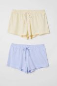 (Jb) RRP £720 Lot To Contain 72 Brand New Unpackaged Alfaz Women's Pajama Shorts In Assorted Sizes A