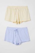 (Jb) RRP £480 Lot To Contain 48 Brand New Unpackaged Alfaz Woman's Pajama Shorts In Assorted Sizes A