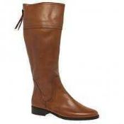 RRP £200 Lot To Contain 2 Boxed Pairs Of Gabor Keates Ladies Tan Leather Mid Height Boots In Size Uk