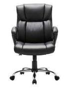 RRP £120 Boxed Black San Diego Executive Gas Swivel Office Chair (117119) (Appraisals Available On