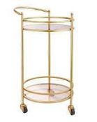RRP £100 Boxed Tuscany Bar Cart Portable Drinks Trolley