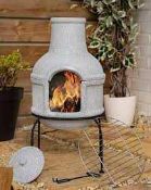 RRP £90 Boxed Terracotta Clay Chimney Burner With Stand (116746) (Appraisals Available On