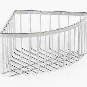 RRP £100 Lot To Contain 4 Boxed John Lewis And Partners Deep Corner Stainless Steel Shell Baskets (