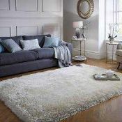 RRP £120 120X170Cm Cozee Home Soft And Shaggy Ivory Floor Rug (Appraisals Available On Request) (
