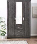 RRP £400 Boxed Kingsington 3 Door 4 Drawer Wardrobe (116991) (Appraisals Available On Request) (