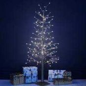 RRP £300 Lot To Contain 5 Boxed Ac Pre Lit Glitter Branch Decorative Indoor Twig Trees (Appraisals