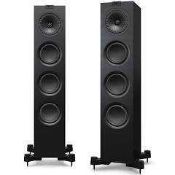 RRP £700 Boxed Pair Of Kef Q550 2.5 Passive Compact Floor Standing Speakers