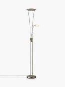 RRP £120 Lot To Contain 1 Boxed John Lewis Ridley Integrated Led Up-Lighter Floor Lamp In Satin Nick