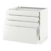 RRP £200 Lot To Contain 4 Draw Cabinet In Off White/Grey