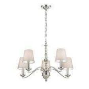 RRP £200 Lot To Contain 1 Boxed Astaire Endon 5 Light Ceiling Chandelier Light