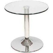 RRP £70 Lot To Contain1 Furniture In Fashion Belize Bistro Glass Top Table