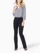 RRP £180 Lot To Contain 2 Pair Of Nydj Size 8 And 10 Sherry Slim Black Jeans (768720, 797520) (