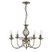 RRP £250 Lot To Contain 2 John Lewis And Partners Malik 5 Light Chandelier Style Ceiling Light (