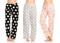 (Jb) RRP £360 Lot To Contain 36 Brand New Unpackaged Alfaz Mixed Men's And Women's Pyjama Bottoms In