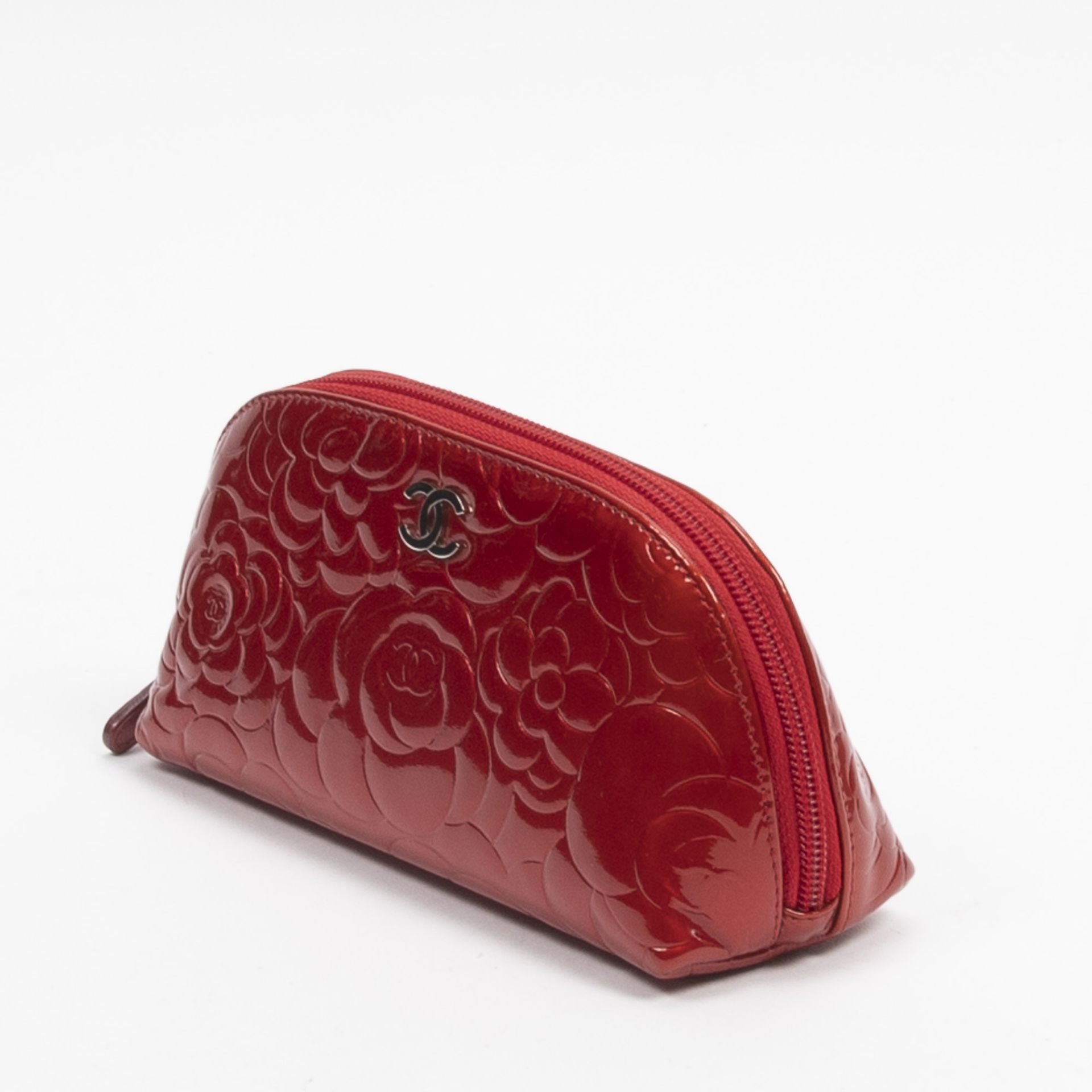 RRP £600 Chanel Camellia Cosmetic Pouch In Red Grade A AAR8520 (Bags Are Not On Site, Please Email - Image 2 of 2