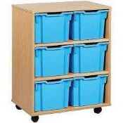 Rrp ¬£220 1 Boxed Findel Education 6 Deep Vertical Static Storage Unit