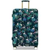 (Jb) RRP £145 Lot To Contain 1 Bagged Sara Miller London Wheeled Suitcase In Light Blue With Bird Pa