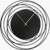 (Jb) RRP £160 Lot To Contain 3 Assorted Wall Clocks To Include Lascelles London 50Cm Round Metal Wir