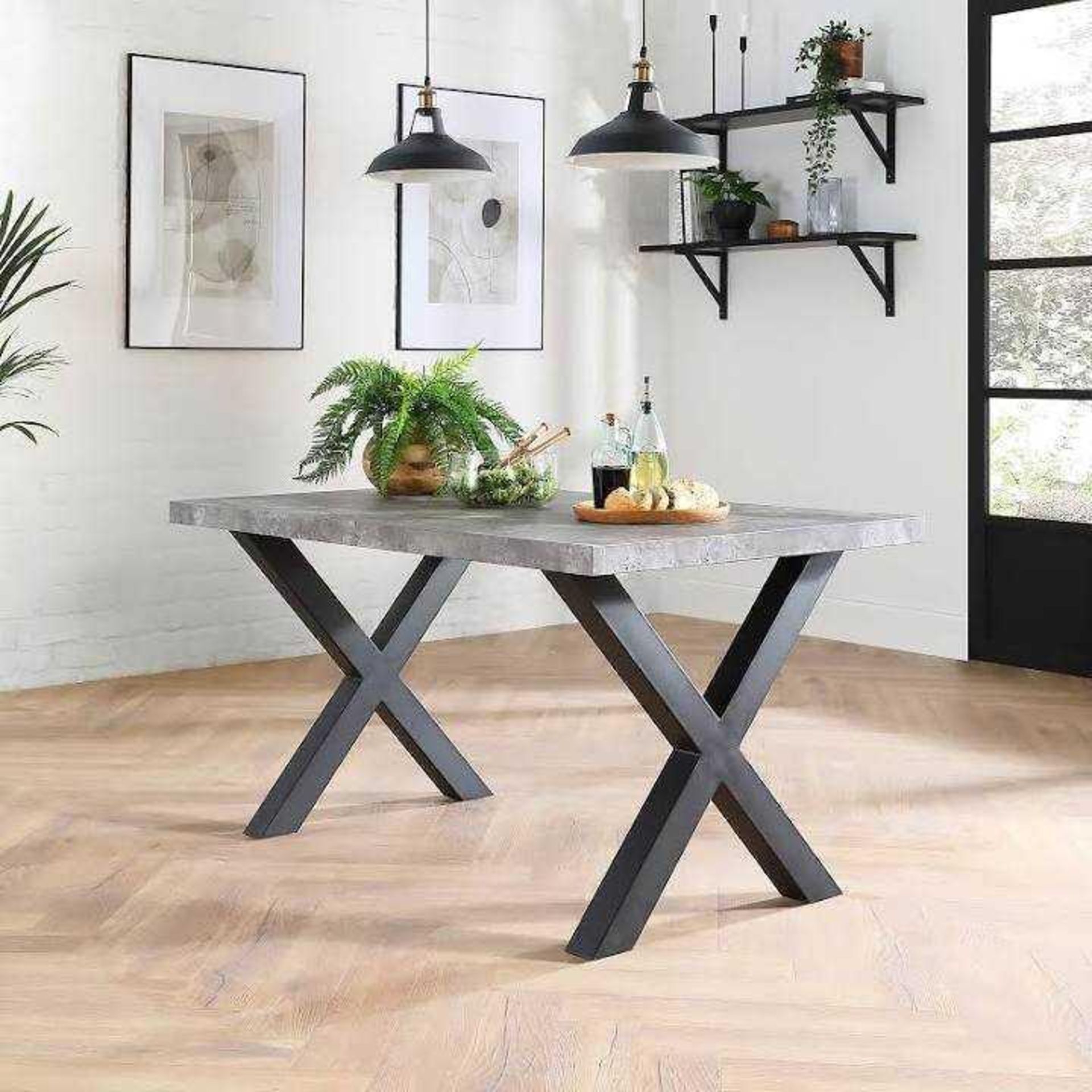 RRP £220 Boxed Everley Wooden Rectangular Dining Table