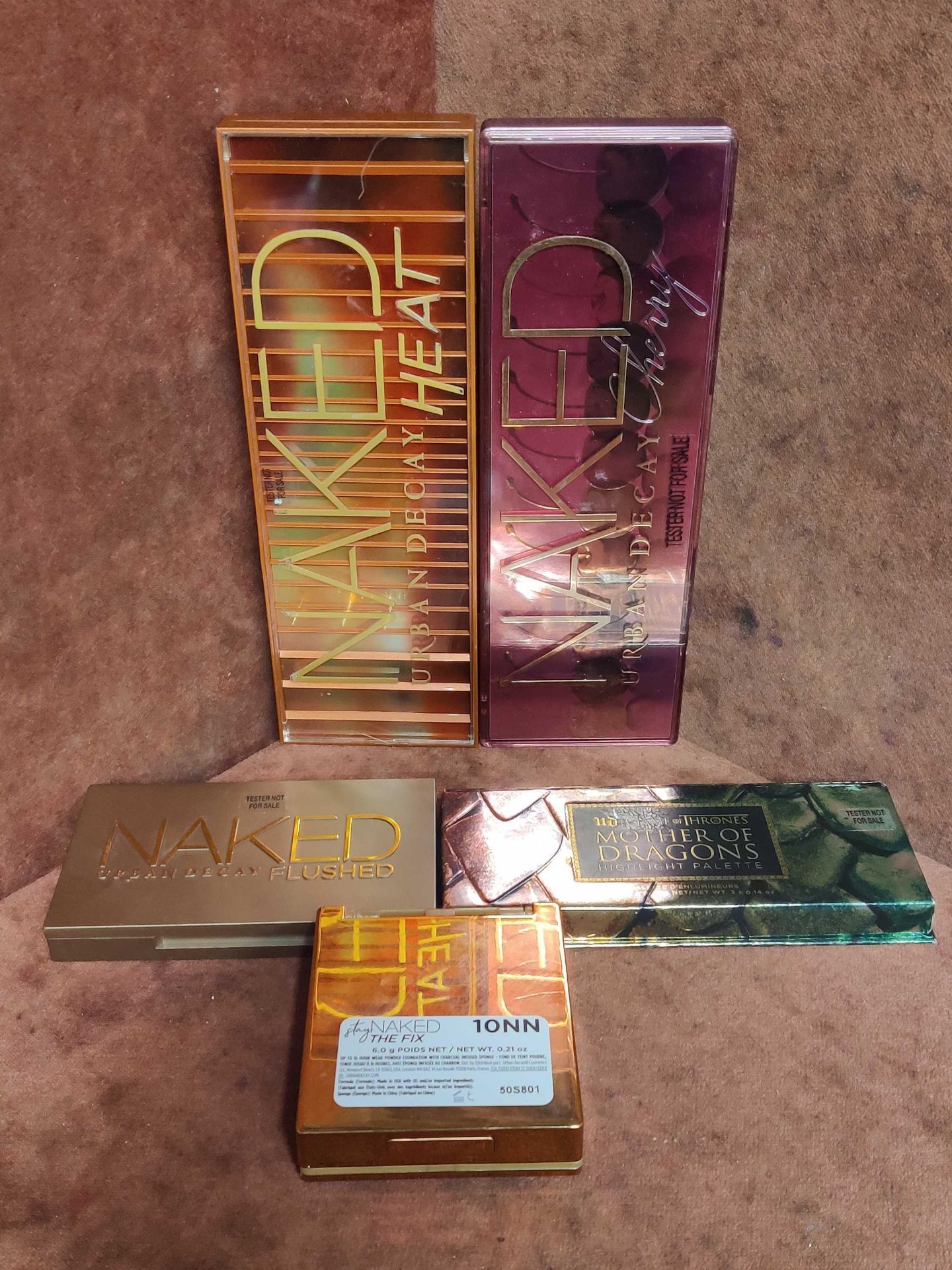 (Jb) RRP £150 Lot To Contain 5 Testers Of Assorted Premium Urban Decay Makeup Palettes All Ex-Displa