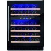 RRP £500 To Contain 1 Unboxed Amica Awc600Bl 60Cm Freestanding Under Counter Wine Cooler Black With