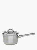 RRP £100 Lot To Contain 3 Assorted John Lewis And Partners Stainless Steel Classic Non Stick Pans (
