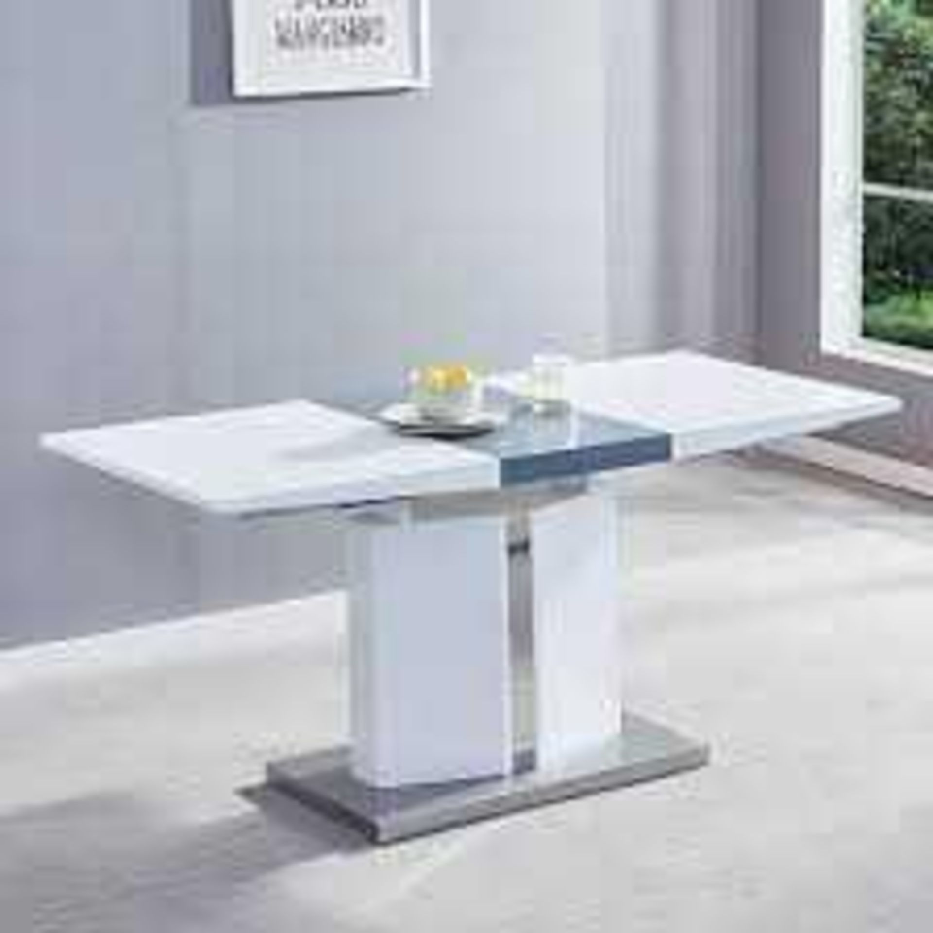 RRP £333 To Contain 1 Boxed Furniture In Fashion Belmont Extendable Dining Table Large In White And