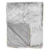 RRP £150 John Lewis And Partners 150X270Cm Faux Fur Throw In Arctic Natural (14511132) (Appraisals