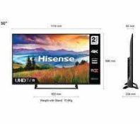(Jb) RRP £300 Lot To Contain 1 Boxed Hisense 50A7300Ftuk 50 Inch Uhd 4K Smart Tv