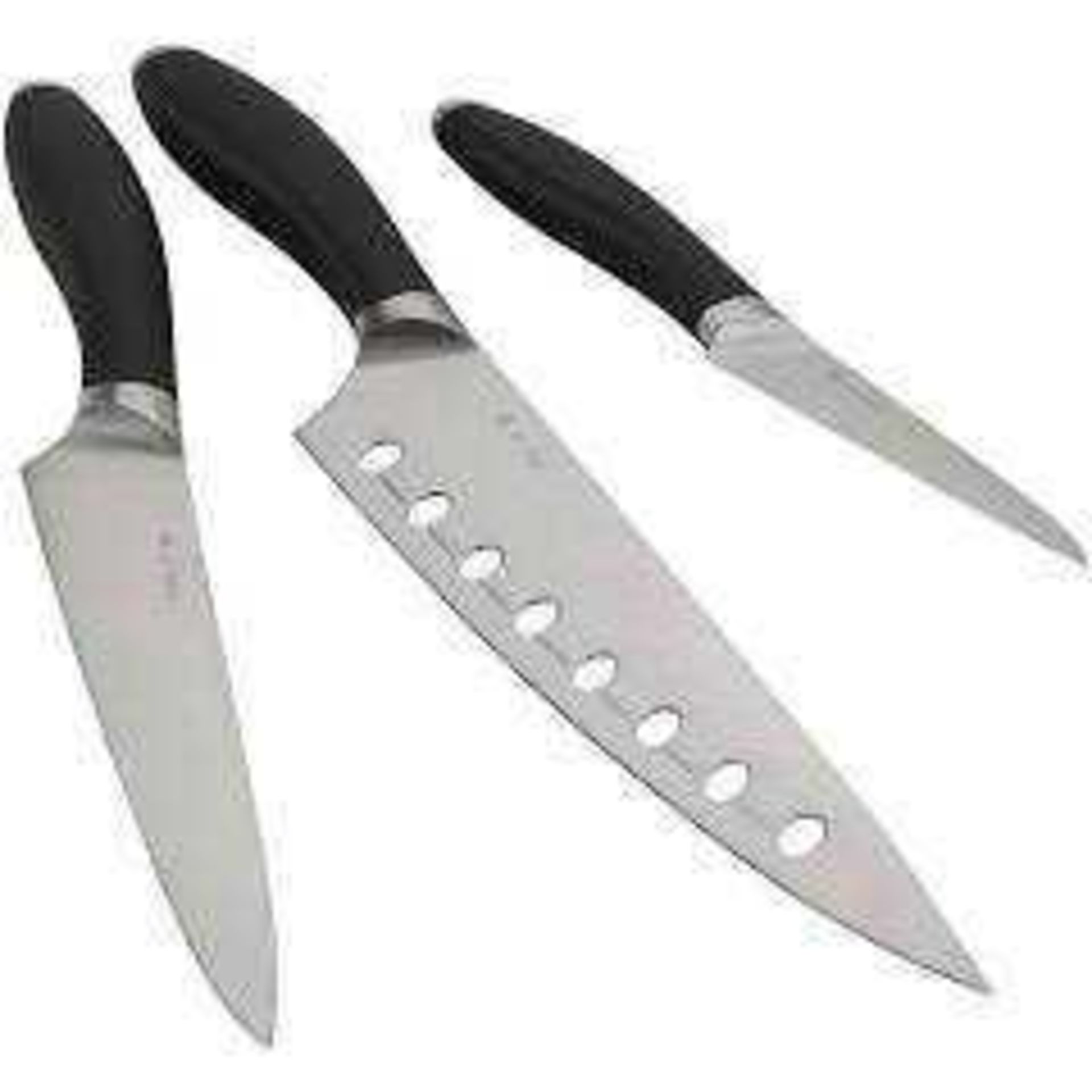 RRP £200 Lot To Contain 3 Boxed Assorted Kitchen Items To Include A Set Of 3 Circulon Chefs Knives,