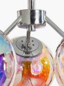 RRP £210 Boxed John Lewis And Partners Jester 3 Light Iridescent Shade Ceiling Light Pendant (