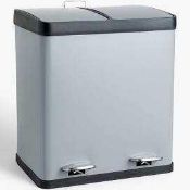 RRP £95 Boxed John Lewis And Partners Stainless Recycling Pedal Bin (1152265) (Appraisals