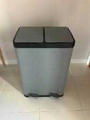 RRP £95 Boxed John Lewis And Partners Twin Recycling Pedal Bin