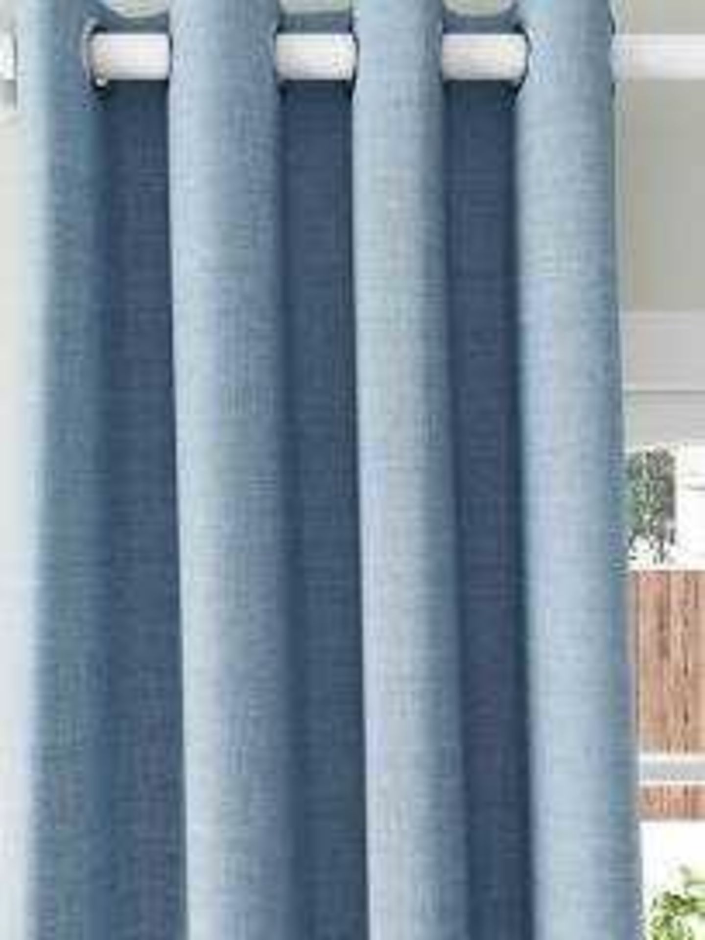 RRP £235 Bagged Pair Of John Lewis And Partners 228X274Cm Silver Velvet Eyelet Headed Curtains - Image 2 of 2