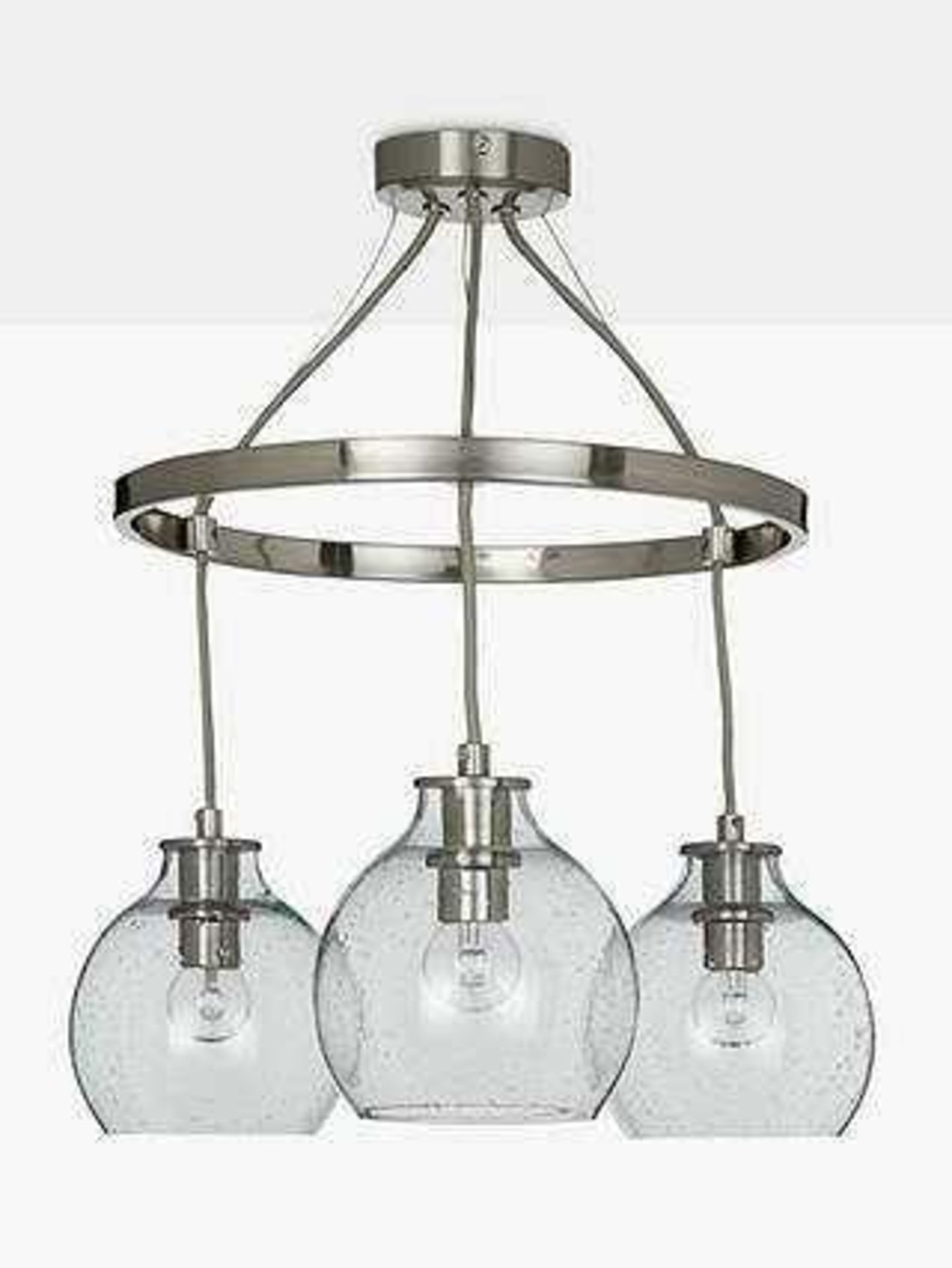 (Jb) RRP £150 Lot To Contain 1 John Lewis And Partners Selsey Semi Flush 3 Light Pendant Ceiling Lig
