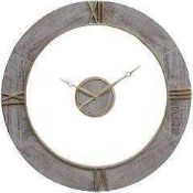 RRP £120 Boxed Libra Company Distinctive Interior 70Cm Floating Roman Numeral Wall Clock