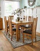 RRP £230 Boxed Hendon Oak Rectangular Designer Dining Table (Appraisals Available On Request) (
