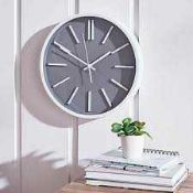 (Jb) RRP £140 Lot To Contain 2 Boxed Umbra Large Wall Clocks In Grey (895.021)