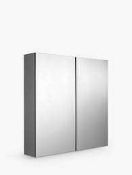 RRP £120 1 Boxed John Lewis And Partners White Metal Double Wall Mounted Cabinet