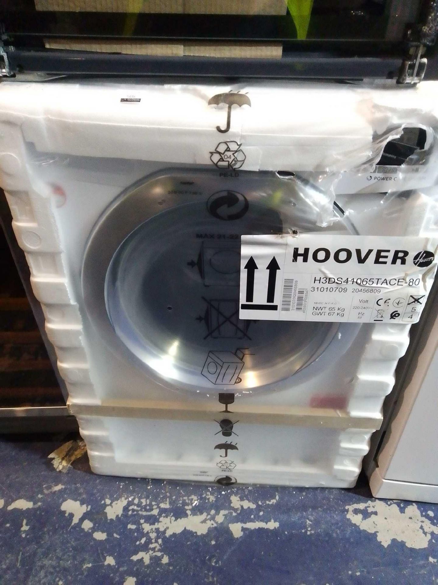 RRP £450 Boxed Hoover Hwash 300 H3Ds 41065Tace-80 Free Standing 10+6Kg Digital Display Washer