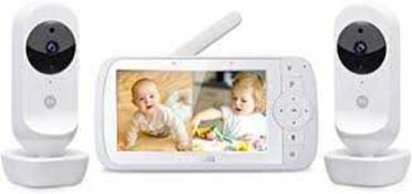(Jb) RRP £135 Lot To Contain 1 Boxed Motorola Ease35-2 5" Video Baby Monitor Two Camera Set (925910)
