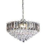 (Jb) RRP £230 Lot To Contain 1 Boxed Endon Lighting Fargo 6 Light Clear Acrylic Crystal Drop Brass P
