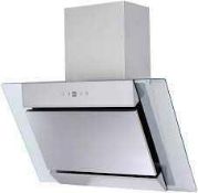 (Jb) RRP £120 Lot To Contain 1 Boxed 60Cm Angled Glass And Stainless Steel Cooker Hood