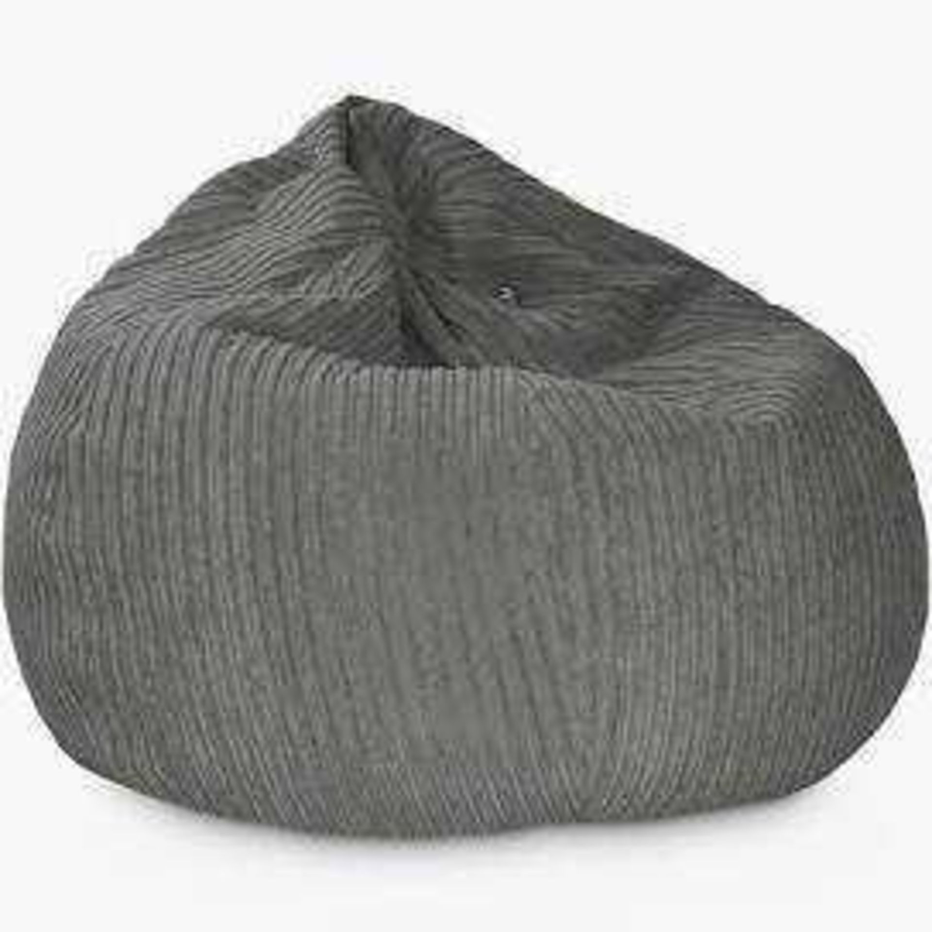 RRP £165 Lot To Contain 2 Bagged Rucomfy Large Grey Designer Bean Bags (Nti) (Appraisals Available