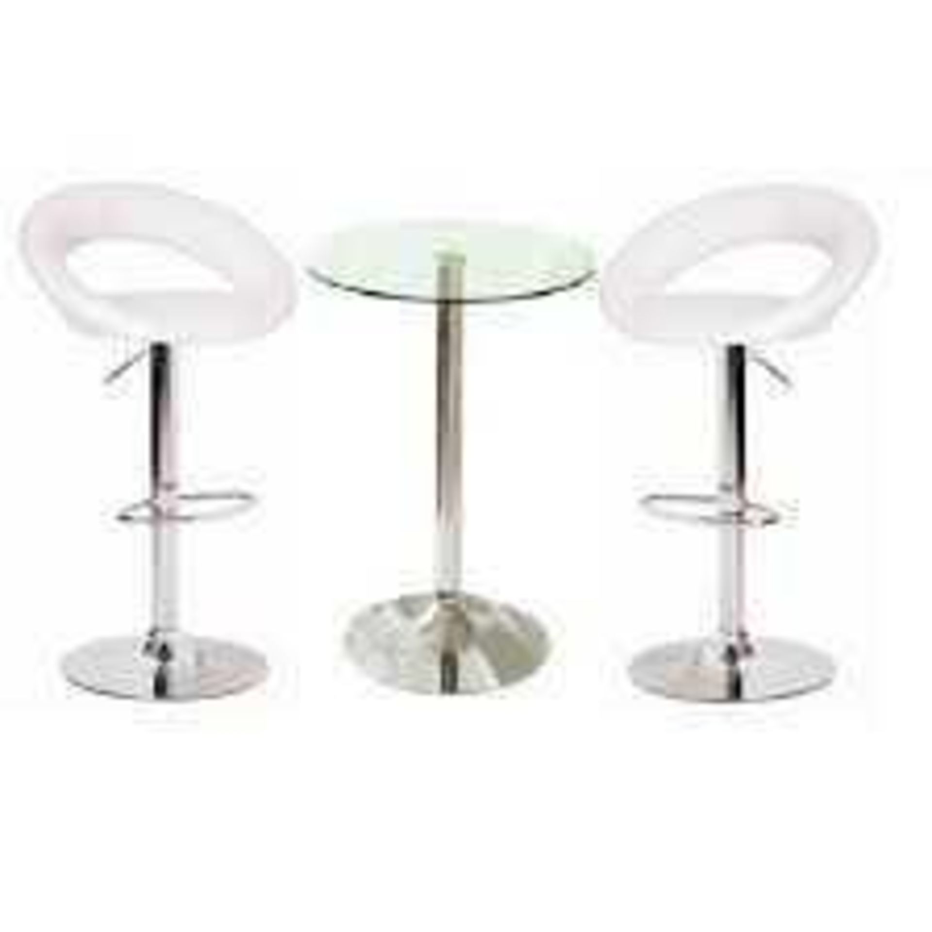 (Jb) RRP £130 Lot To Contain 1 Boxed Furniture In Fashion Leoni Gas Lift Swivel Bar Stool In White