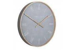 RRP £150 Lot To Contain 2 Boxed Thomas Kent Collection Wall Clocks To Include A 21" Nordic Cement Wa