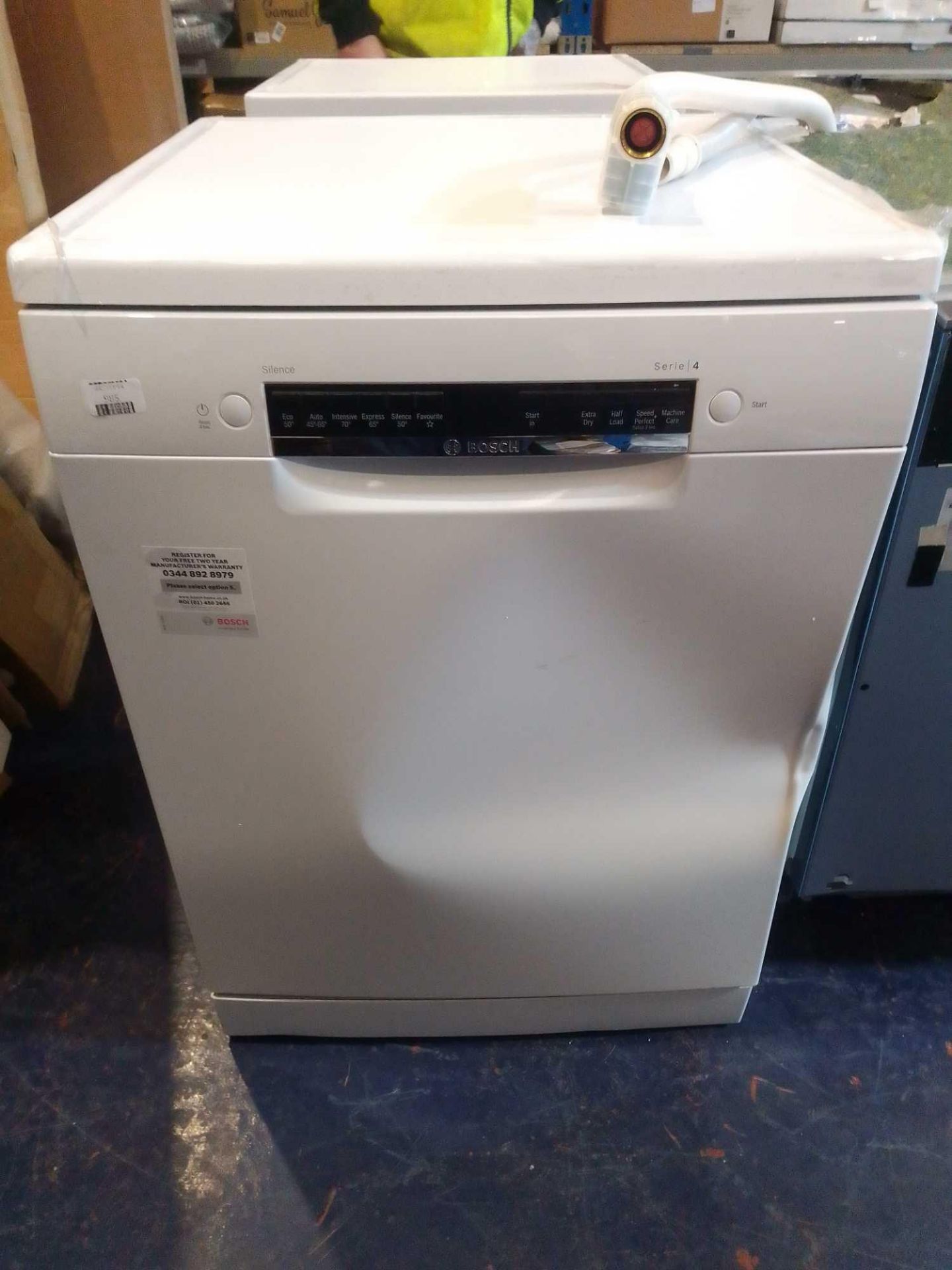 RRP £500 1 Unboxed John Lewis And Partners Bosch Series 4 Silence White Dish Washer