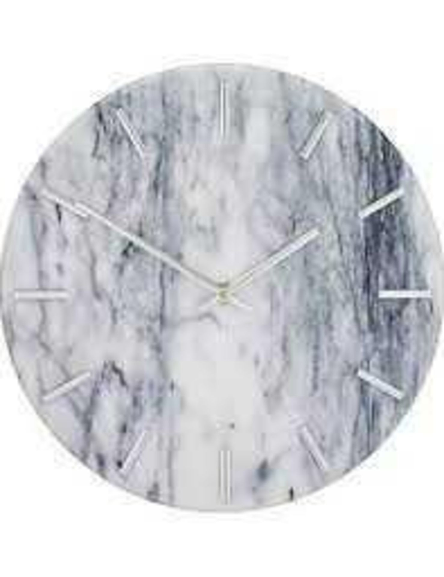 (Jb) RRP £90 Lot To Contain 1 Boxed John Lewis And Partners 50Cm Marble Glass Clock (1669033)