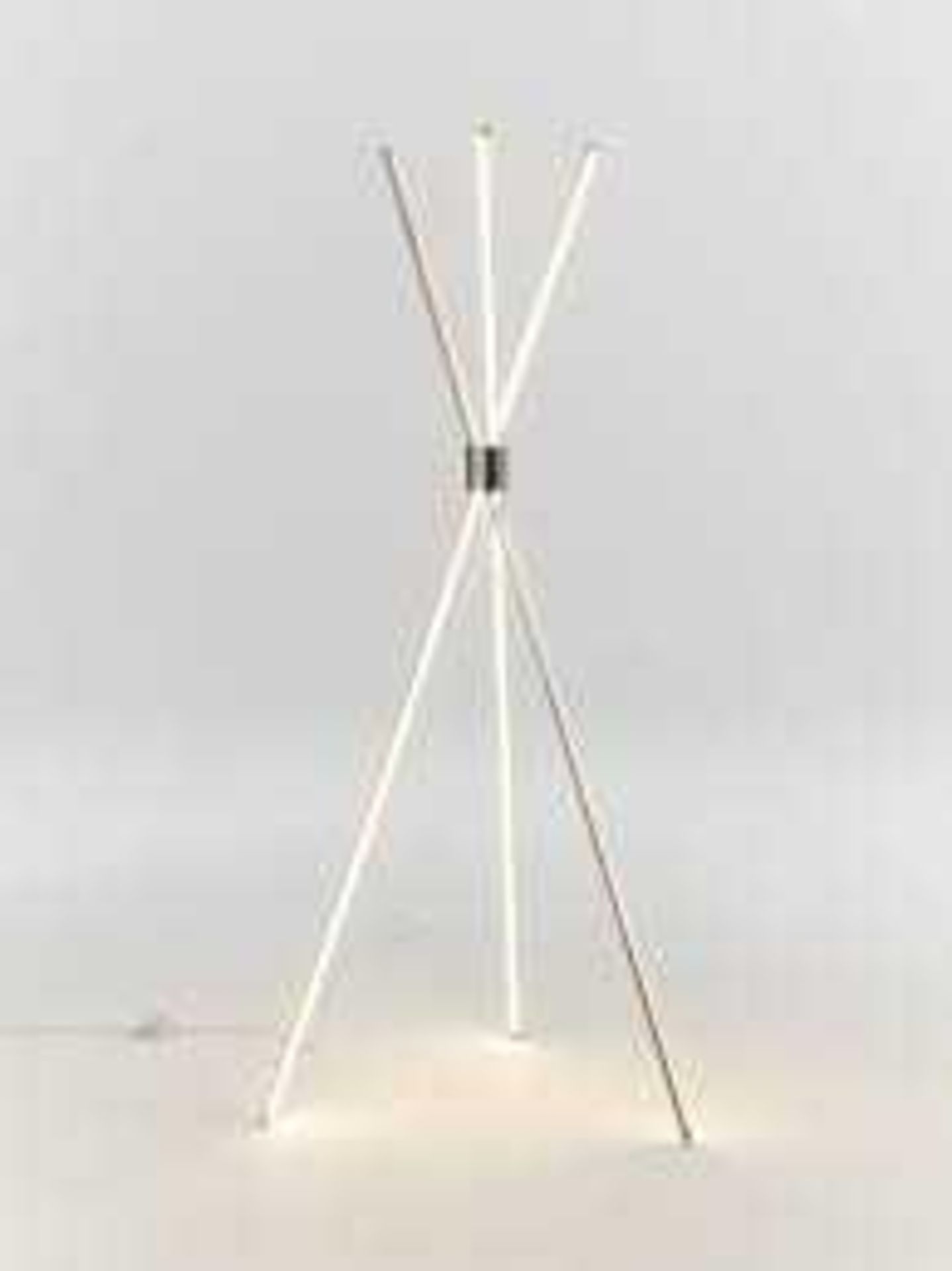 (Jb) RRP £100 Lot To Contain 1 Boxed John Lewis And Partners Wigwam Led Floor Lamp In Polished Chrom