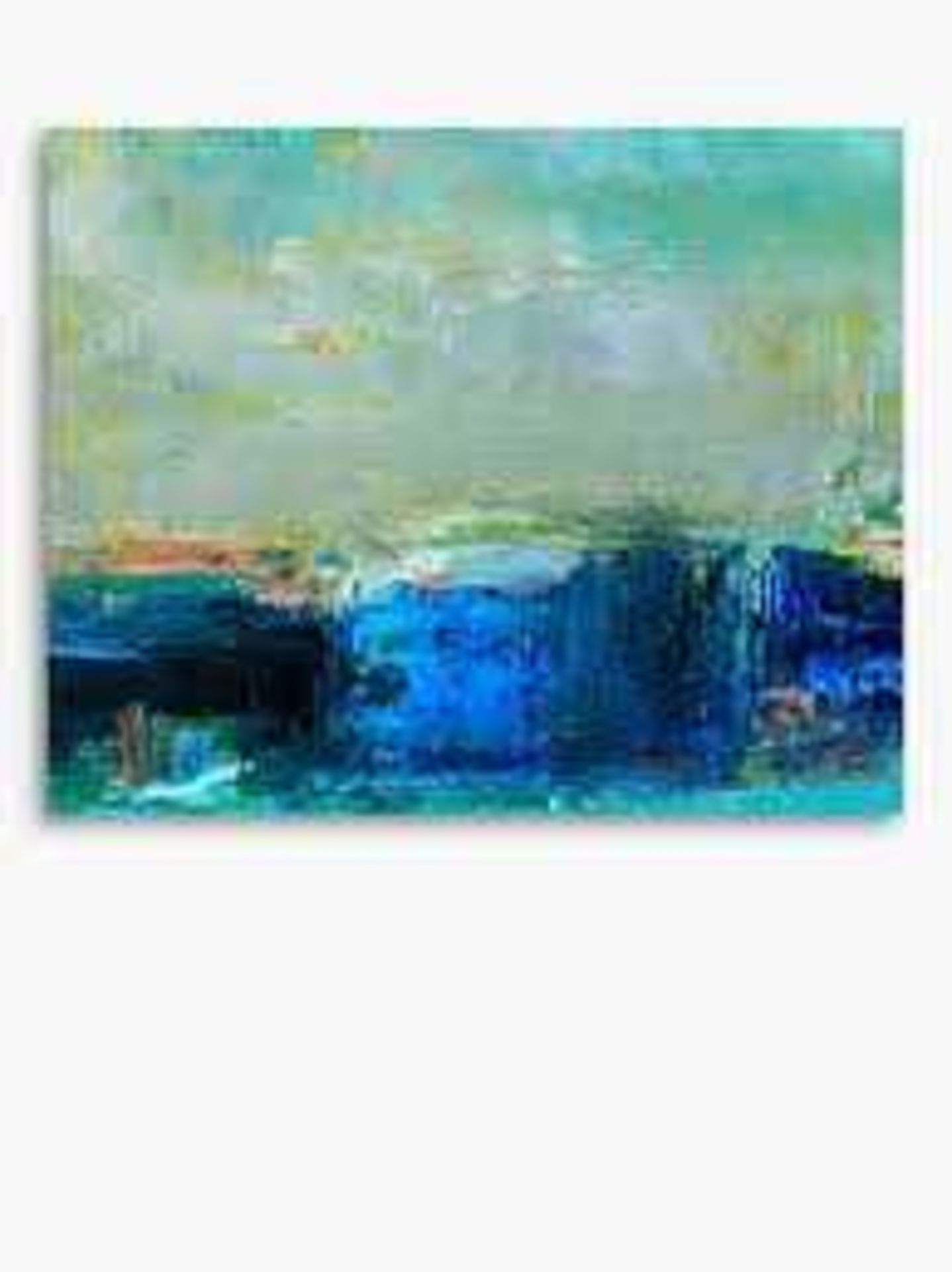 RRP £160 1 Unboxed Shade Of Blue Abstract Wall Canvas